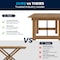 Flash Furniture Rectangle FarmTable, Antique, Rustic, Foldng, 96"x40", Wood, Wood Grain XA-F-96X40-GG - alternate 6